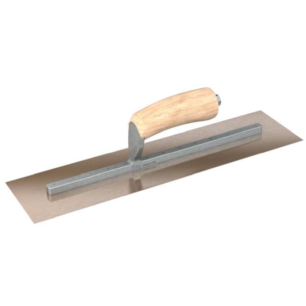 12 X 5 Square End Golden Steel Finish Trowel Wood Handle